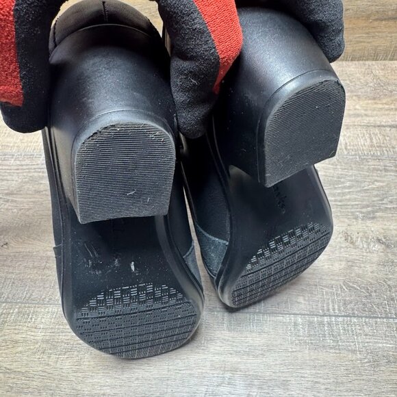 Clarks Emily Step Heel Black Leather/Suede Loafer Women's Size 9.5 - Picture 4 of 7